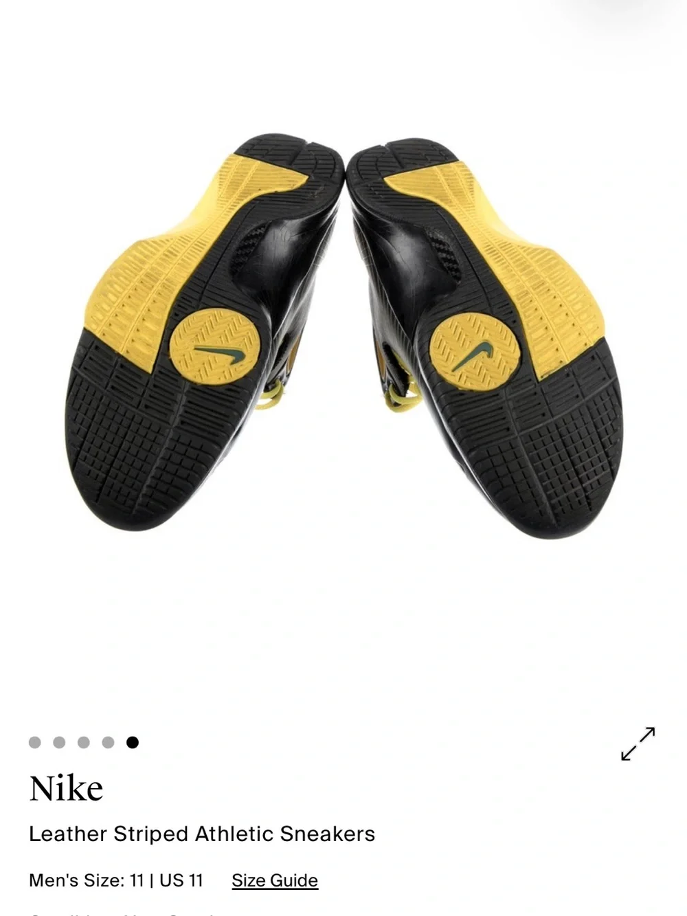 Nike Black and Yellow High-Top Athletic Sneakers